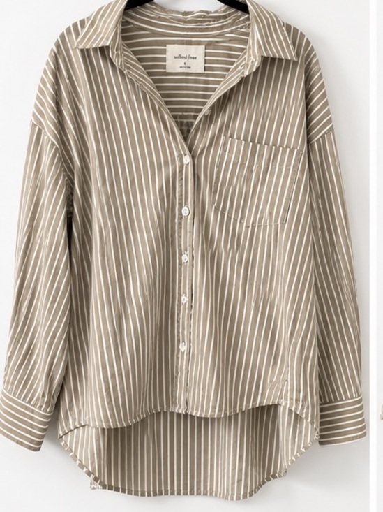 Wilfred Tops - Aritzia Wilfred Free Striped Oversized Button Up Shirt M